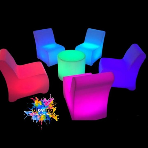 Puff Sillón Iluminado, Luz Led Blanco
