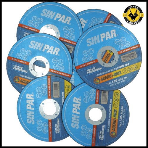 Imagen 5 de 10 de Discos De Corte Metal Para Amoladora Chica 115 X 1.2 Mm 40u