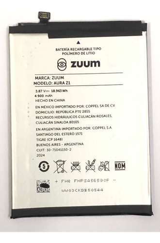Reemplazo Zuum Aura Z1 Original (Usado)