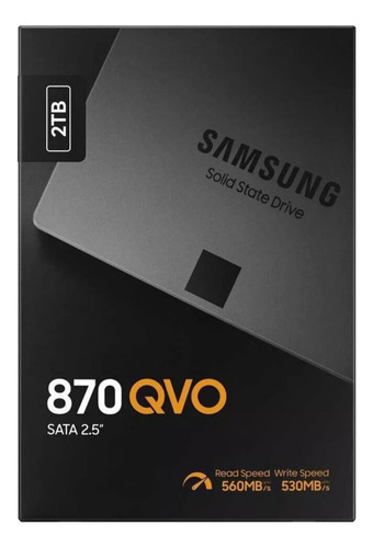 Disco Sólido Ssd Interno Samsung 870 Qvo Mz-77q2t0 2tb Negro Negro (Usado)