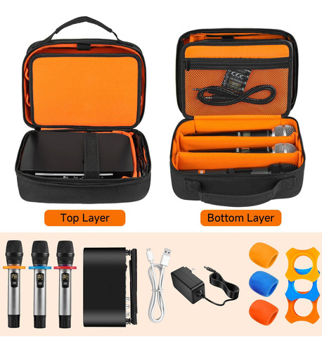 Funda Para Micrófono Inalámbrico Mrinca Con 3 Ranuras De Has