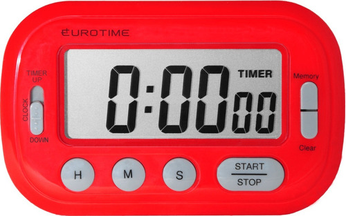 Reloj Timer Profesional Eurotime Rojo 89/2400 C/ Iman