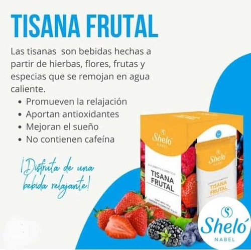 Tisana Con Fresa, Zarzamora Y Arándano Shelo Nabel 15 Sobres