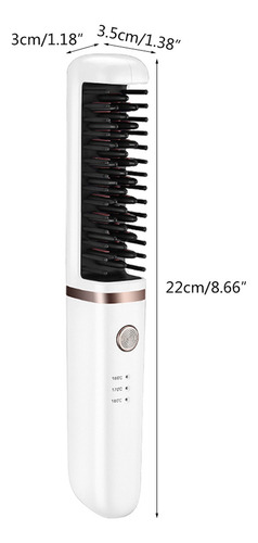 Cepillo De Pelo Con Aire Caliente, 2 En 1, Negativo Para Sal