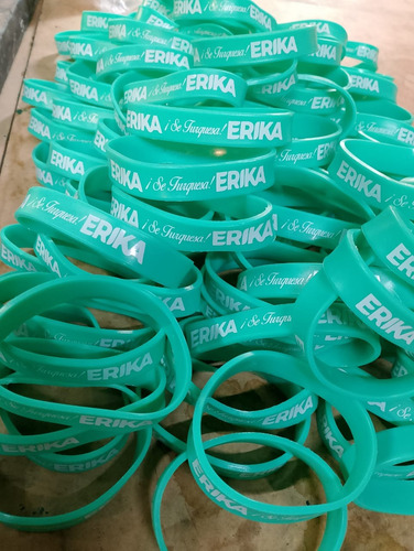 Pulseras De Silicon Personalizada Con Tu Diseño 225 Pz Unono Varios Colores A Elegir
