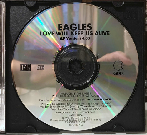 The Eagles - Love Will Keep Us Alive | Promo Cd 1994 U.s.a.