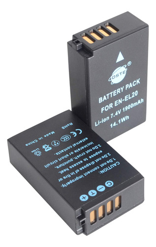 Dste Replacement For 2pcs En-el20 Li-ion Battery Compatible.