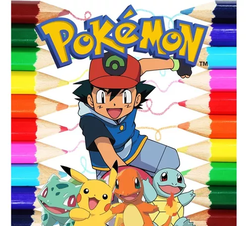 50 Desenhos Para Pintar E Colorir Pokemon - Folha A4 Inteira! 1 Por Folha!  - #0037