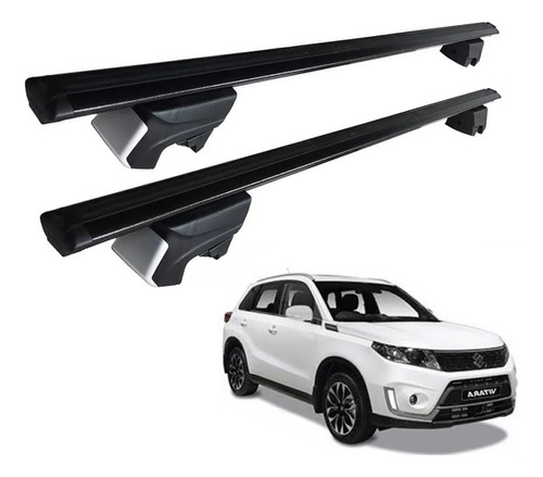 Rack Bagageiro Travessa Eqmax Preto Suzuki Vitara 2017 2018