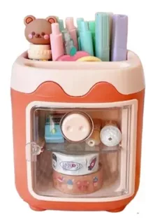 Organizador De Escritorio Porta Lapiceros Y Brochas Kawaii