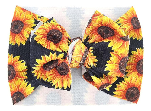 Lddcx Diadema De Bebé Con Arco De Girasol De 7 Pulgadas, Acc