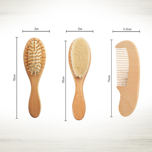 Juego De Peine Y Cepillo Para El Cabello Para Bebés: Peine Y