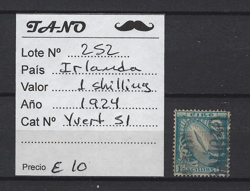 Lote252 Irlanda 1 Shilling Año 1924 Yvert#51