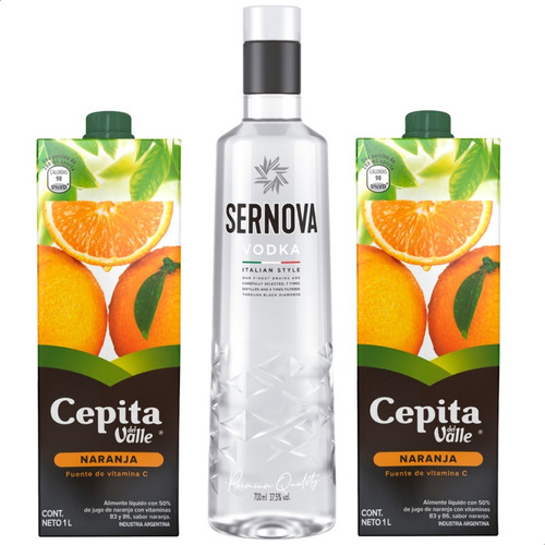 Vodka Sernova Original + Cepita Naranja - 01almacen