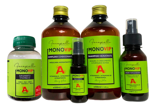 Kit Monovim Vip A 4 Itens* Crescimento Capilar + 60 Cápsulas