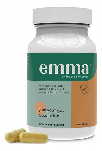 Elfleaf Emma Suplemento Alivio De Gases E Hinchazón, Repara El Intestino Permeable Con Magnesio, Berberina, Vitamina D Y Quercetina,más Salud Intestinal Y Limpieza De Colon Fórmula 60 Cápsulas
