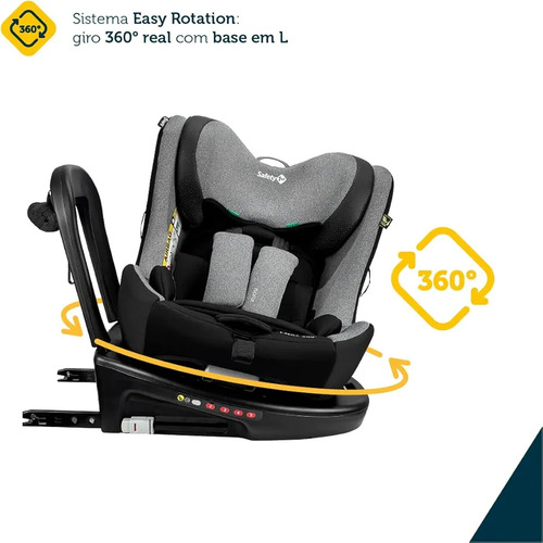 Cadeirinha I-nxt 360°, 0 A 36kg, Com Giro 360° E Isofix, Saf Cadeirinha I-nxt 360 0 A 36kg Com Giro 360 E Isofix Safety 1st Cinza Cinza
