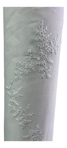 Tela Voile Bordado Ancho 2,80 X 1 Metro Largo Blanco Liso