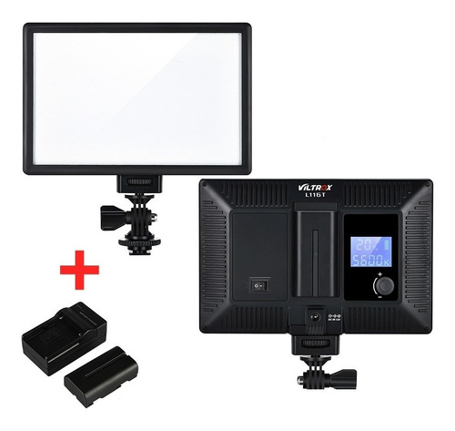 Iluminador Led Viltrox L116t Lcd Com Bateria E Carregador