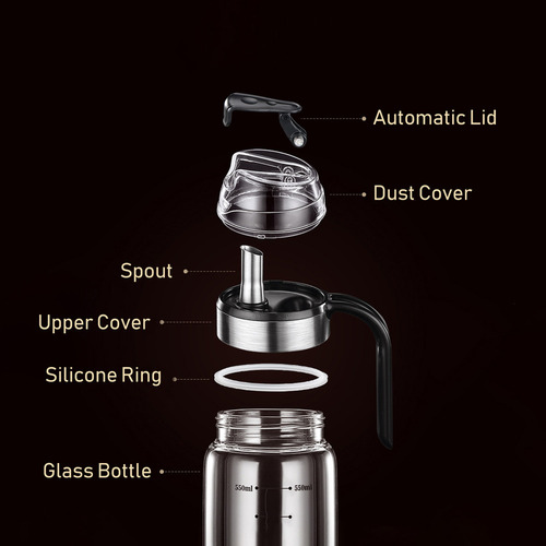 * Botella Dispensadora De Aceite De Oliva Auto Flip, 550