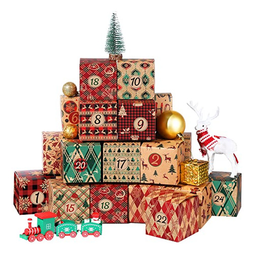 Diy Christmas Advent Calendar Boxes 2023, 25 Days Chris...