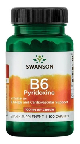 Swanson - Vitamina B6 Pyridoxine 100mg 100 Capsulas