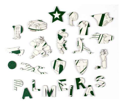 Quebra-cabeça Palmeiras Escudo Oficial P 100 Peças - Puzi