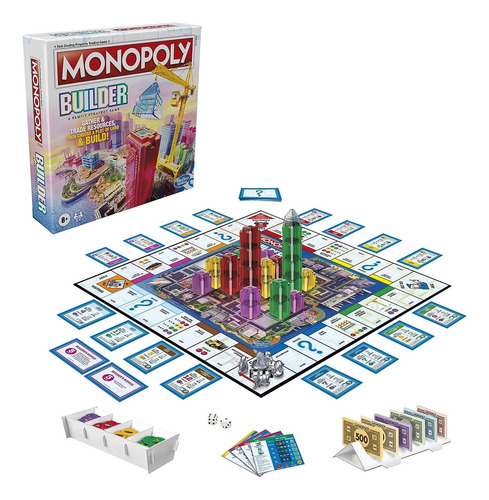 Juego De Mesa Monopoly Builder, Juego De Estrategia, Juego F