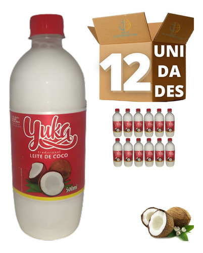 Leite De Coco Yuka Pet 500ml - 12 Unidades