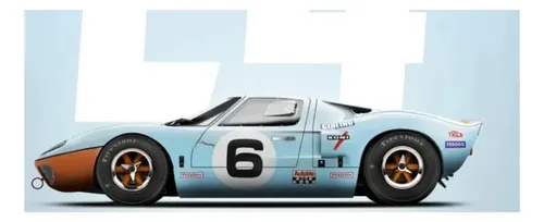 Miniatura Ford Gt40 Mk1 24 Horas De Le Mans 1:64 Zoom 6,8cm