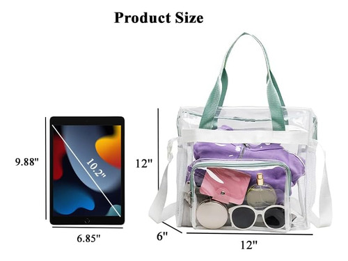 Kamumanni Bolso De Mano Transparente, Bolso Transparente Con