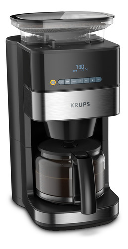 Cafetera Krups Grind and Brew automática negra de filtro