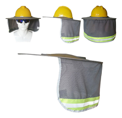 | Sombrero Duro Sombrilla Protección For El Cuello Al Gris