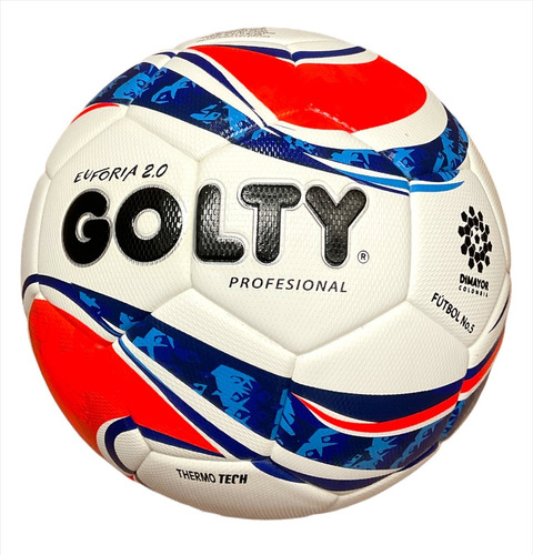 Balón Fútbol #5 Golty  Euforia 2.0 Termotech Profesional