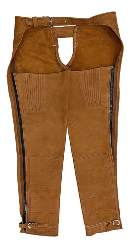 Imagem 5 de 6 de Calça Couro Nobuck Vaquejada Vaqueiro Profissional Completa