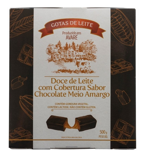 Doce De Leite Pingo Avaré Gotas Com Chocolate Meio Amargo