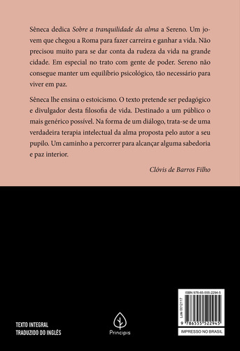 Imagem 2 de 2 de Sobre a tranquilidade da alma, de Séneca. Série Clássicos da literatura mundial Ciranda Cultural Editora E Distribuidora Ltda., capa mole em português, 2021