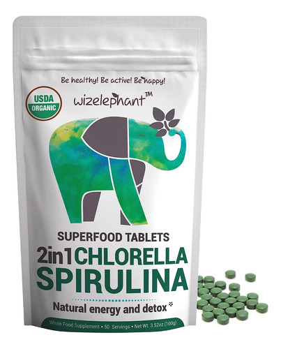 Clorella Spirulina 2 En 1 Desintoxicacion 100 Gramos