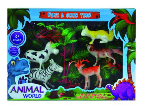 Set De Animales De Selva 7 Piezas En Caja 32x23cm - 53300