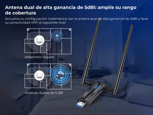 Adaptador Wifi 6e Ax3000 Usb Mt7921a 2.4/5/6ghz Carrello