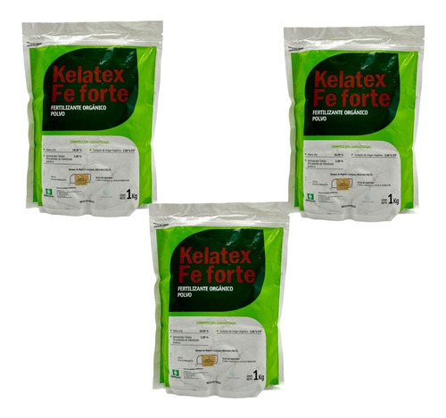 Paquete De 3 Kelatex Fe Forte 1 Kg Hierro