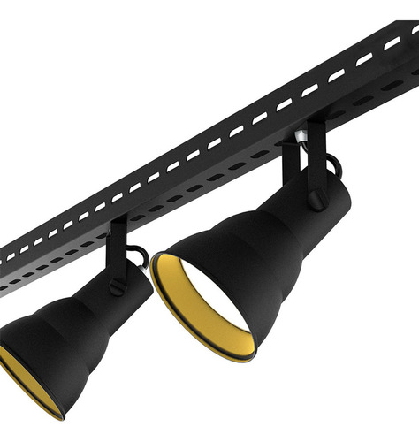 Luminária Spot Hol Para Eletrocalha Soquete 1xe27 Taschibra Cor Preto 127/220V