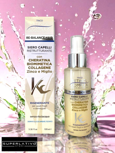 Serum Capilar Sem Enxague Queratina Biomimética E Colágeno