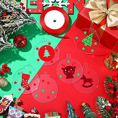 30 Adornos De Navidad De Acrílico Transparente De 3.0 ...