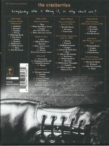 The Cranberries Everybody Else Is Doing It Deluxe Box Set Cd