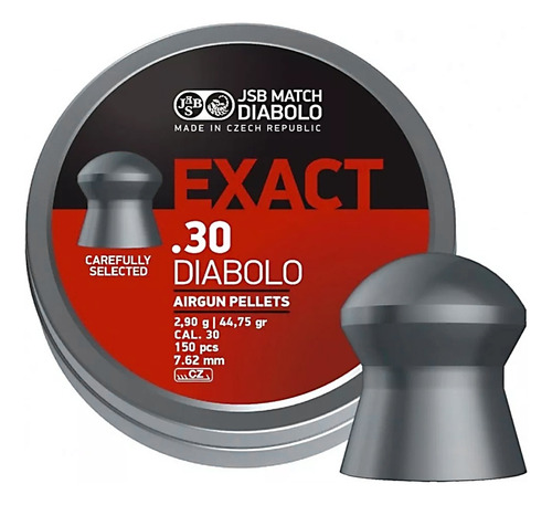 Balines Jsb Exact .30 X150 7.62 44,75 Gr Domed Diabolo