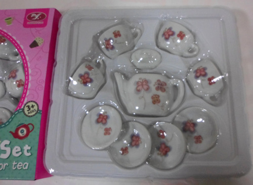 Mini Juego Te Infantil Juego Te Muñecas Porcelana Juego Te Blanco