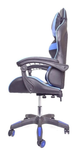 Imagen 6 de 10 de Silla Gamer Profesional Reclinable Natpro Azul / Roja