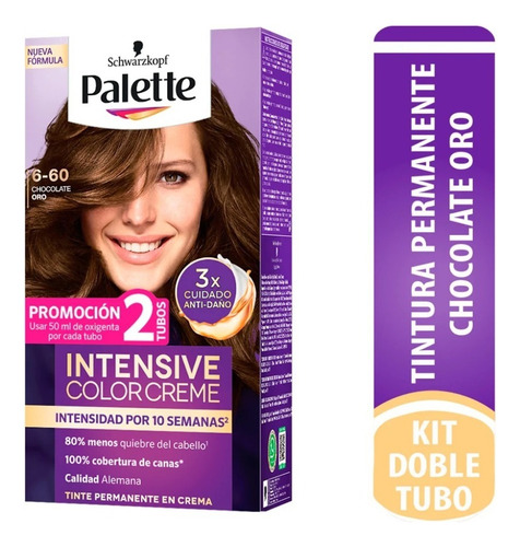 Tinta Palette Duplo Tubo Schwar - mL Tom 6-60 chocolate ouro