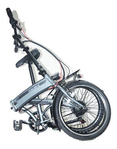 Imagen 3 de 10 de Bicicleta Eléctrica Plegable Sbk X9 Rodado 20 Shimano 6 Vel